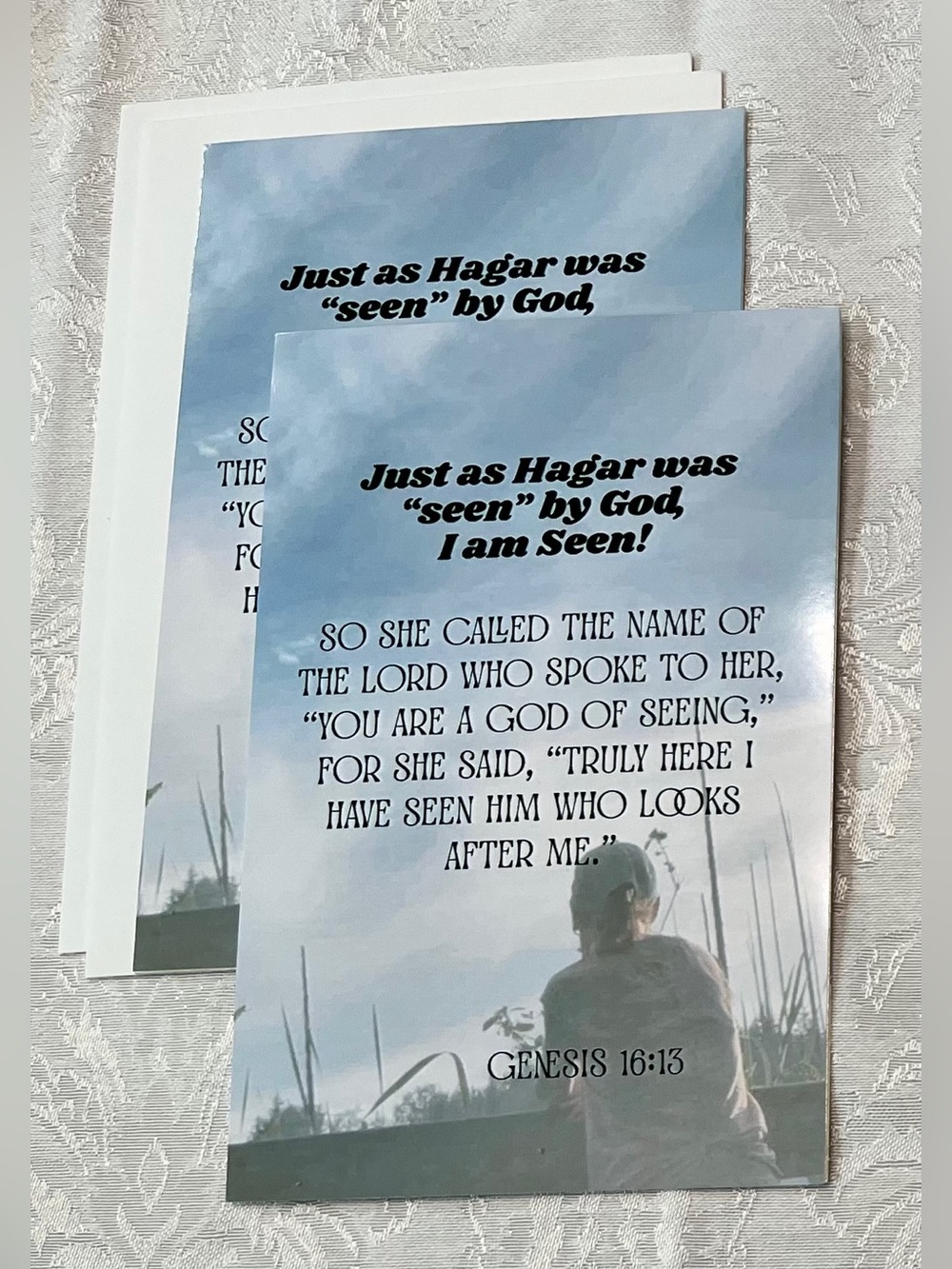 Inspirational Scripture Cards Set of 6, “I Am Seen,” “I Am Known” “I Am Loved” - Picture 3 of 9